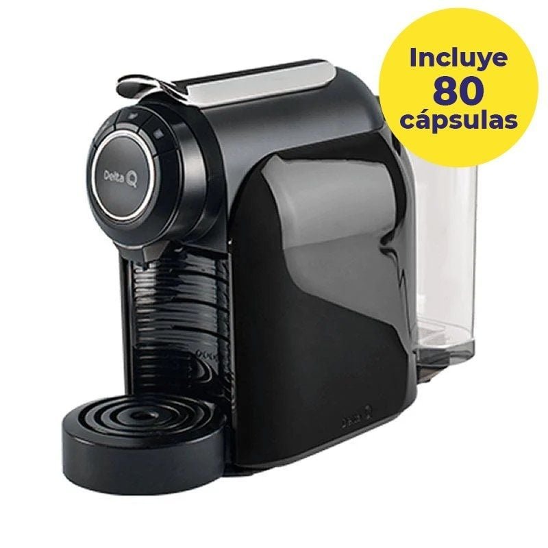Cafetera de Cápsulas Delta Qool Evolution/ Negra + 80 cápsulas café QALIDUS - изображение 1