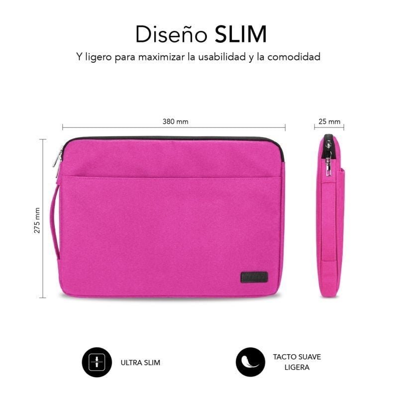 Funda Subblim Urban Laptop Sleeve para Portátiles hasta 14"/ Rosa - изображение 4