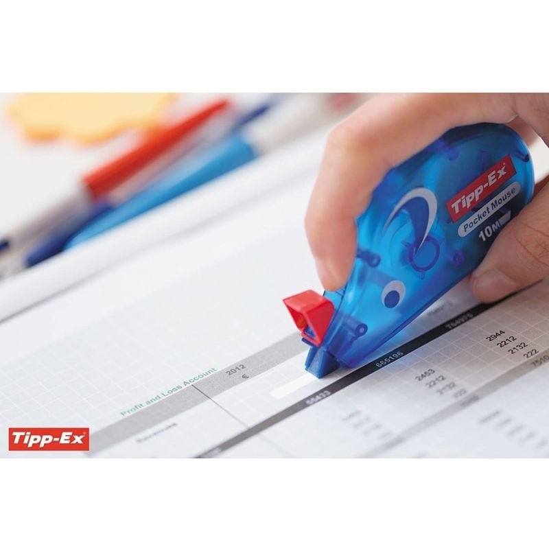 Caja de Correctores de Escritura en Cinta Bic Tipp-Ex Pocket Mouse/ 4.2mm x 10m/ 10 unidades - изображение 3