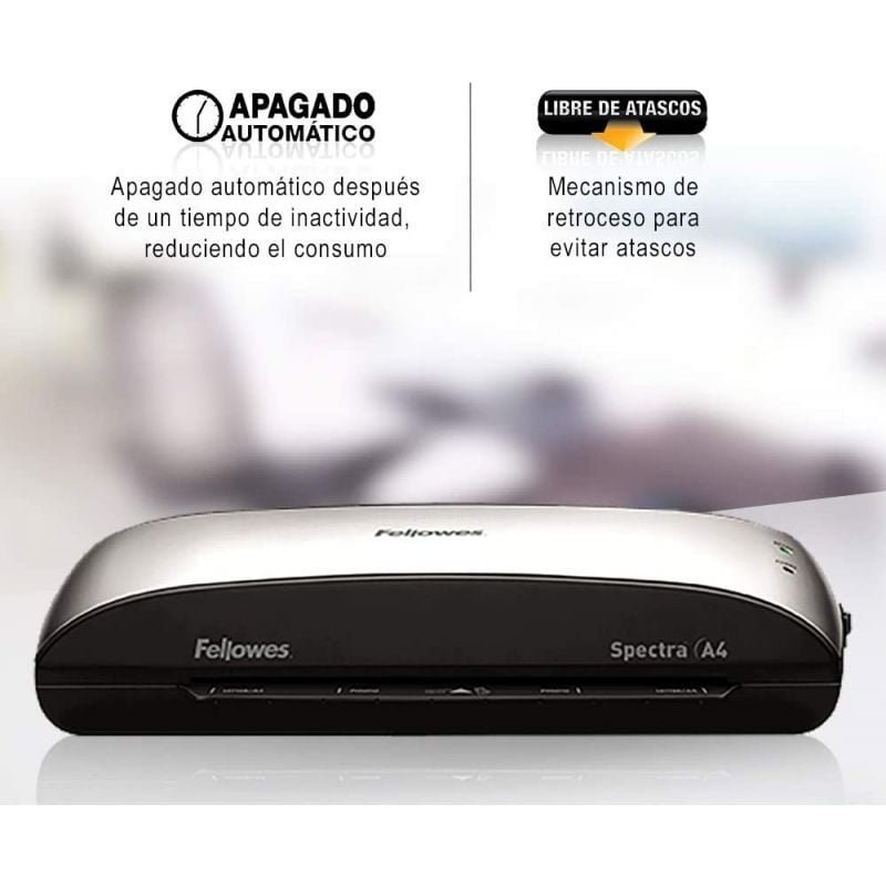 Plastificadora Fellowes Spectra A4/ hasta A4 y 125 Micras/ Negra y Gris - изображение 3