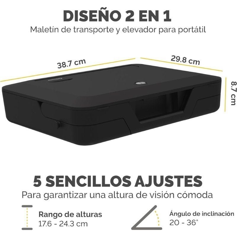 Maletín con Elevador Fellowes Breyta para Portátiles hasta 14"/ Negro - изображение 3