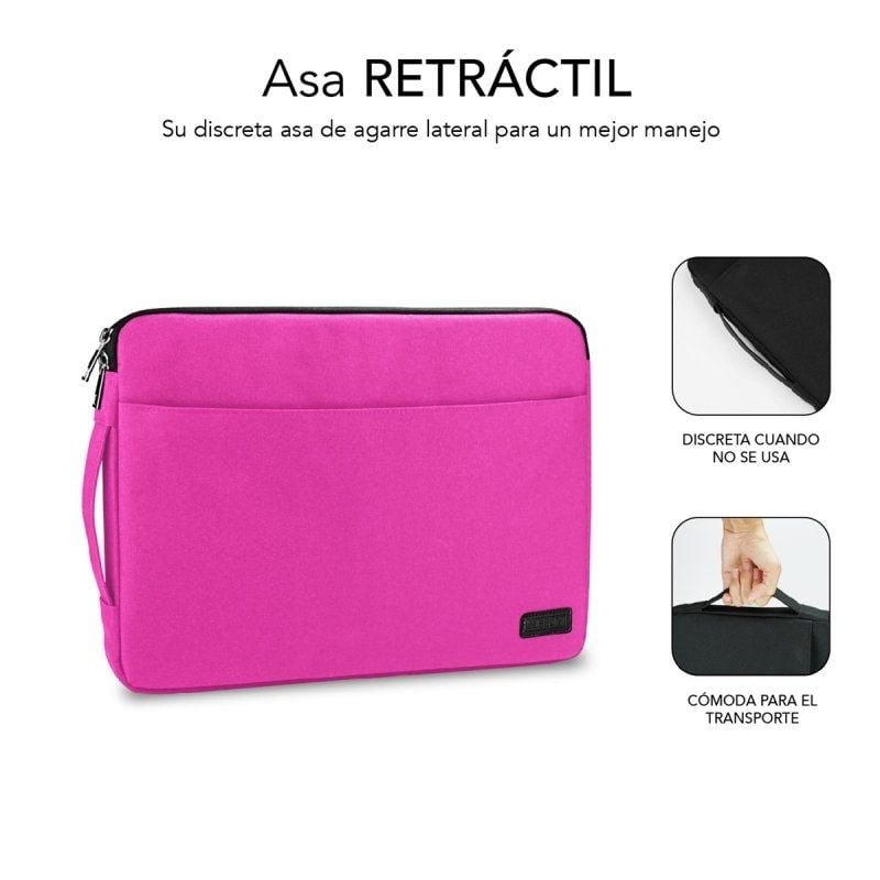 Funda Subblim Urban Laptop Sleeve para Portátiles hasta 14"/ Rosa - изображение 3