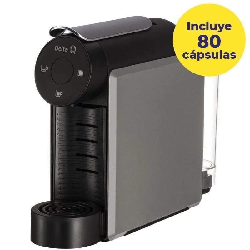 Cafetera de Cápsulas Delta Mini Qool/ Gris + 80 cápsulas QALIDUS - изображение 1