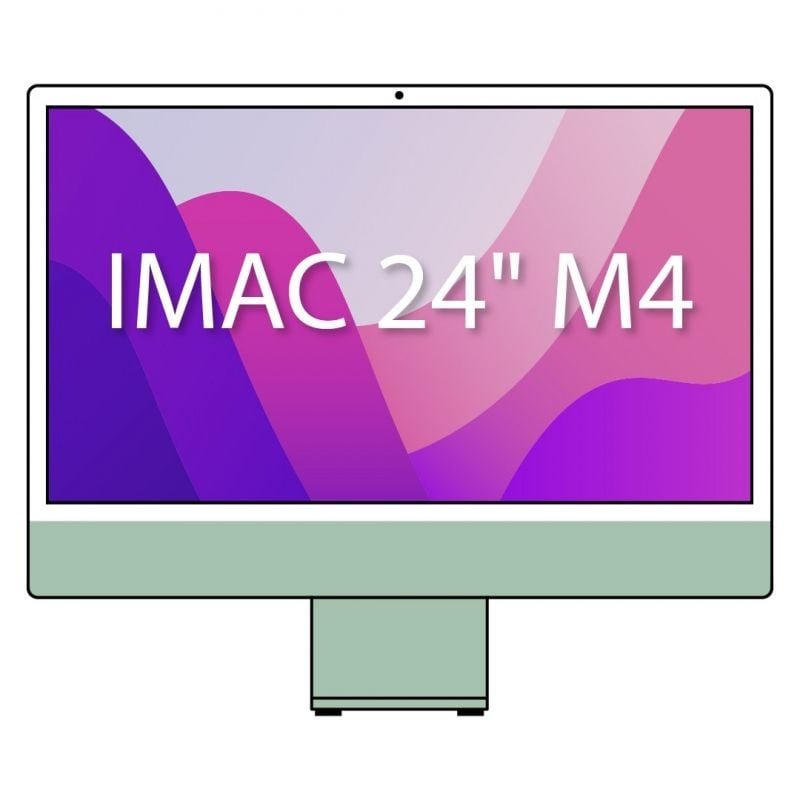 Apple iMac 24" Retina 4,5K / M4 10-Core CPU/ 16Gb/ 256Gb SSD/ 10-Core GPU/ Verde
