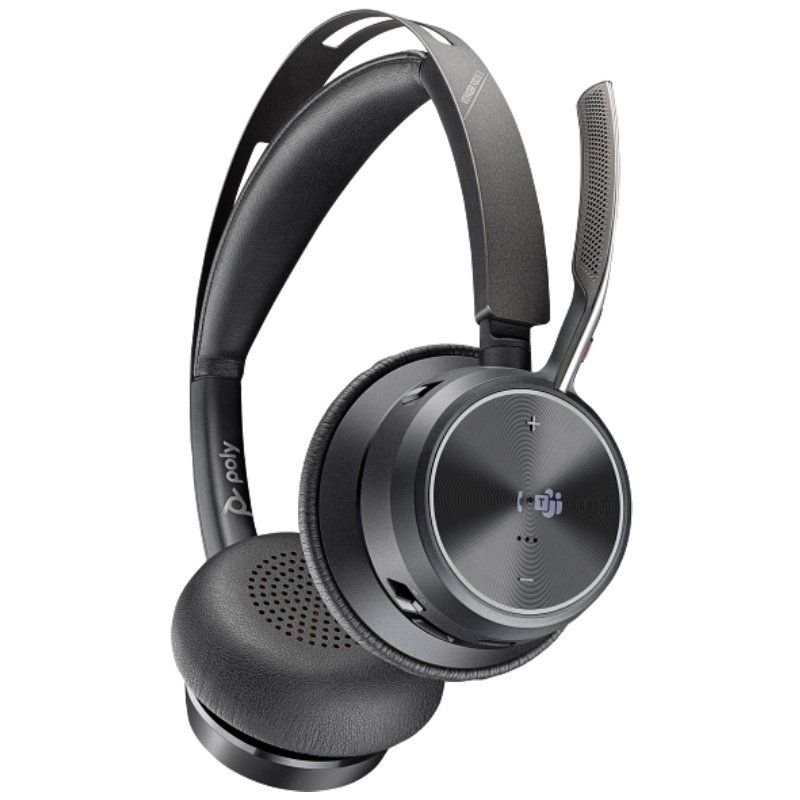 Auriculares Inalámbricos Poly Voyager Focus 2 Microsoft Teams + Adaptador USB-C-A + Soporte de Carga/ con Micrófono/ Bluetooth/ Negros - изображение 3