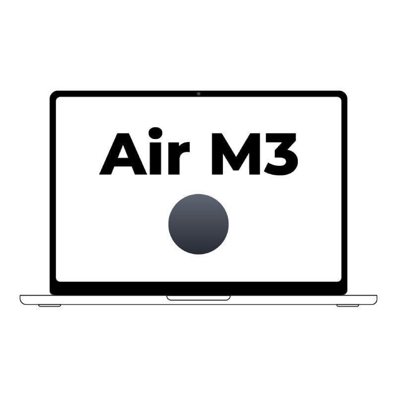 Apple Macbook Air 15,3"/ M3 8-Core CPU/ 24Gb/ 512Gb SSD/  10-Core GPU/ Medianoche