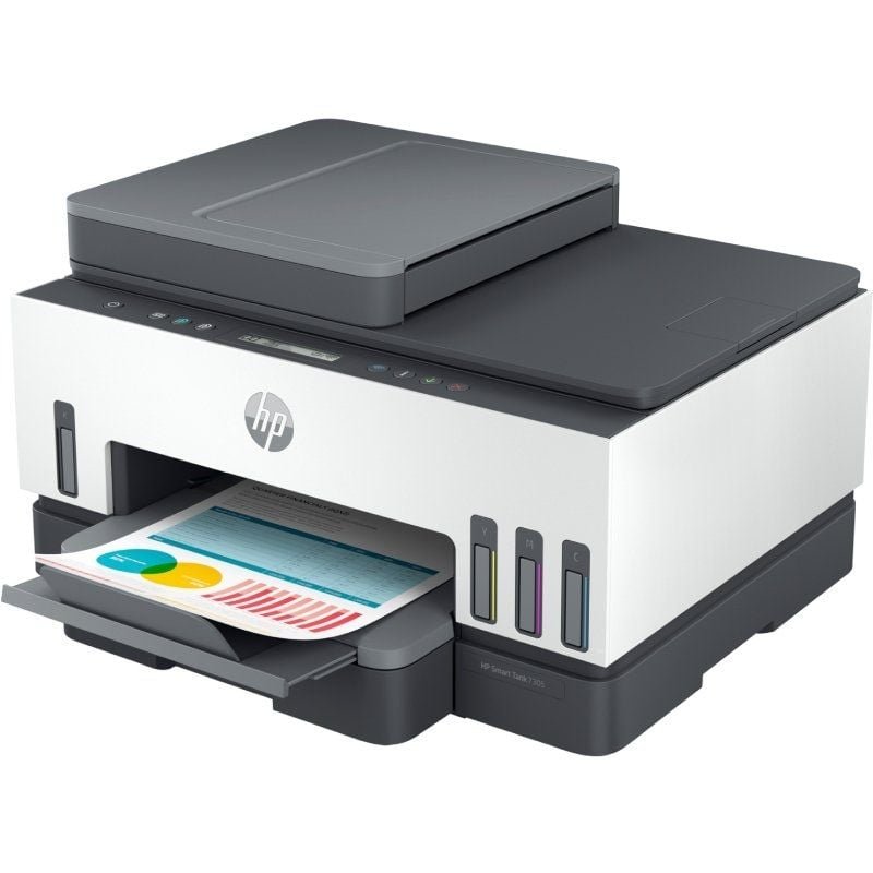 Multifunción Recargable HP Smart Tank 7305/ WiFi/ Dúplex/ ADF/ Blanca - изображение 2