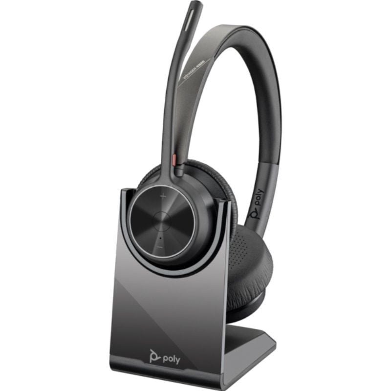 Auriculares Inalámbricos Poly Voyager 4320 UC + Adaptador BT700 + Base de Carga/ con Micrófono/ Bluetooth/ Negros - изображение 3