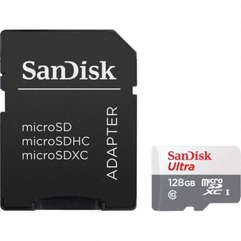 Tarjeta de Memoria SanDisk Ultra 128GB microSD XC con Adaptador/ Clase 10/ 80MB/s - изображение 3
