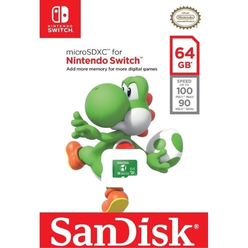 Tarjeta de Memoria SanDisk Nintendo Switch 64GB microSD XC UHS-I/ Clase 10/ 100MBs - изображение 2