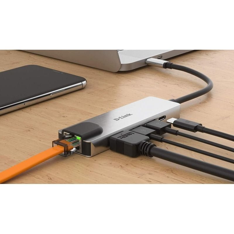 Docking USB Tipo-C D-Link DUB-M520/ 2xUSB/ 1xUSB Tipo-C/ 1xHDMI/ 1xRJ45/ 1xThunderbolt/ Gris - изображение 4