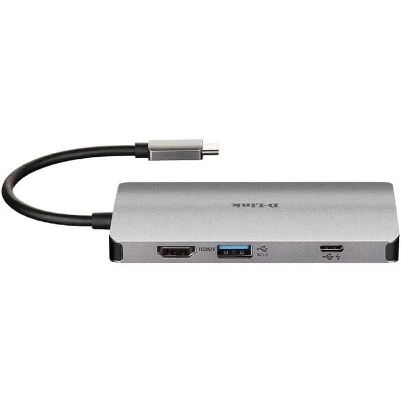 Docking USB Tipo-C D-Link DUB-M810/ 3xUSB/ 1xUSB Tipo-C/ 1xThunderbolt/ 1xHDMI/ 1xRJ45/ 1xLector tarjetas/ Gris - изображение 3
