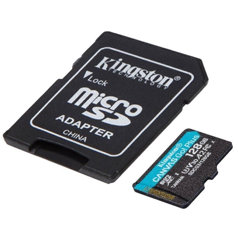 Tarjeta de Memoria Kingston CANVAS Go! Plus 128GB microSD XC con Adaptador/ Clase 10/ 170MBs - изображение 2