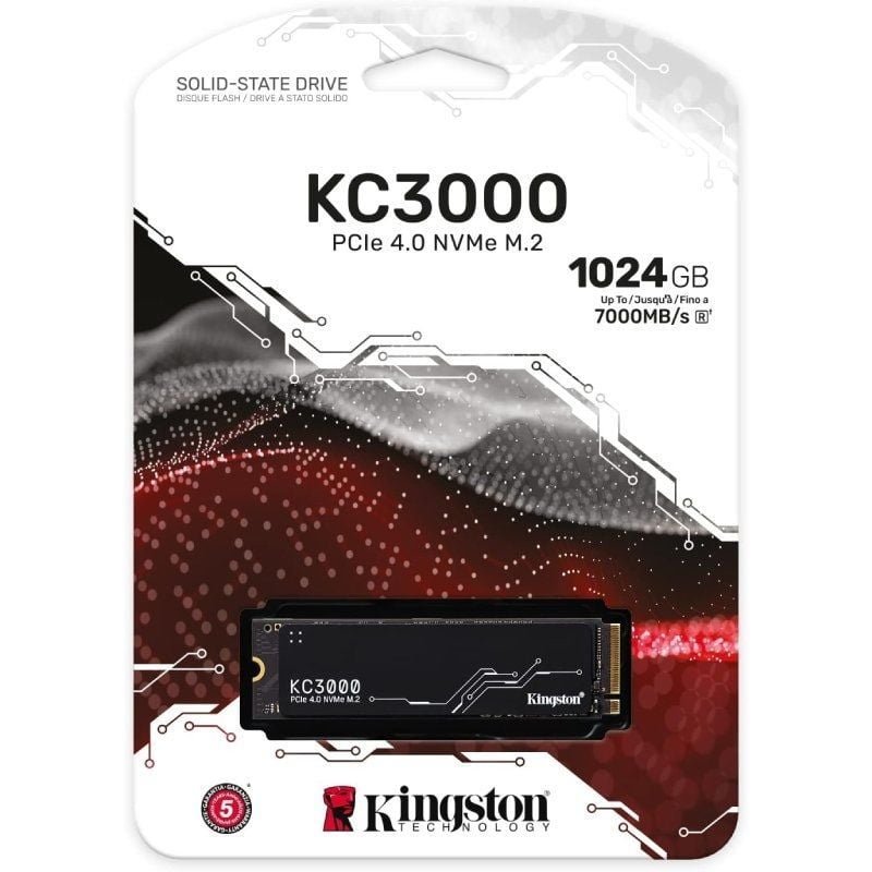 Disco SSD Kingston KC3000 1TB/ M.2 2280 PCIe 4.0/ con Disipador de Calor/ Full Capacity - изображение 3