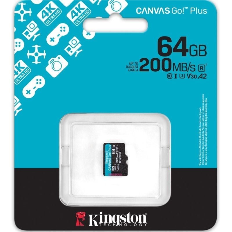Tarjeta de Memoria Kingston CANVAS Select Plus 64GB microSD XC/ Clase 10/ 200MBs - изображение 3
