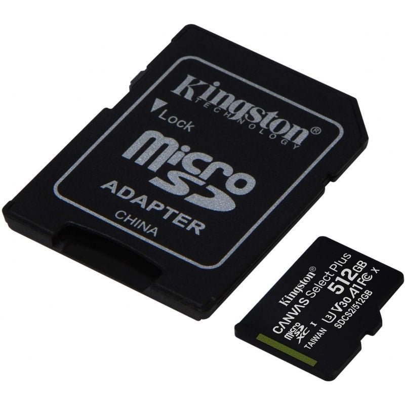 Tarjeta de Memoria Kingston CANVAS Select Plus 512GB microSD XC con Adaptador/ Clase 10/ 100MBs - изображение 2