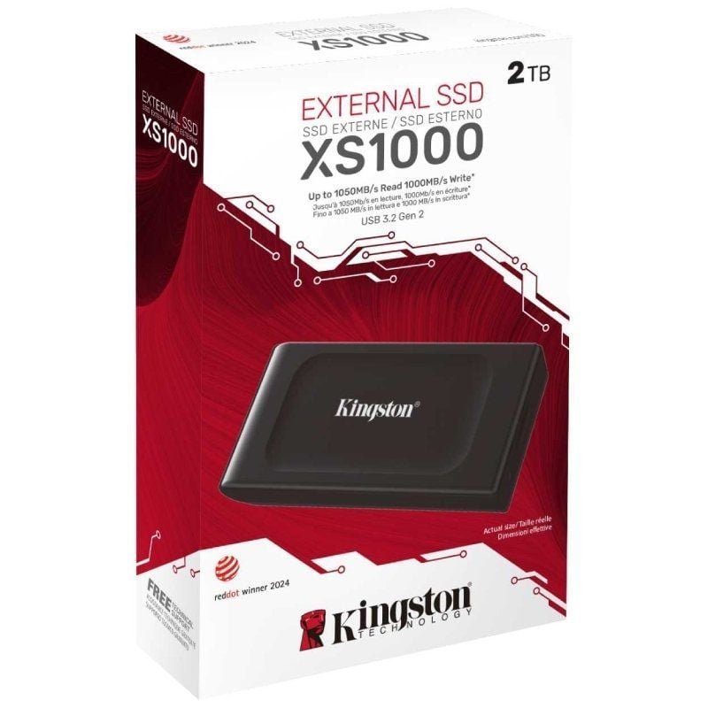 Disco Externo SSD Kingston XS1000 2TB/ USB 3.2/ Negro - изображение 3