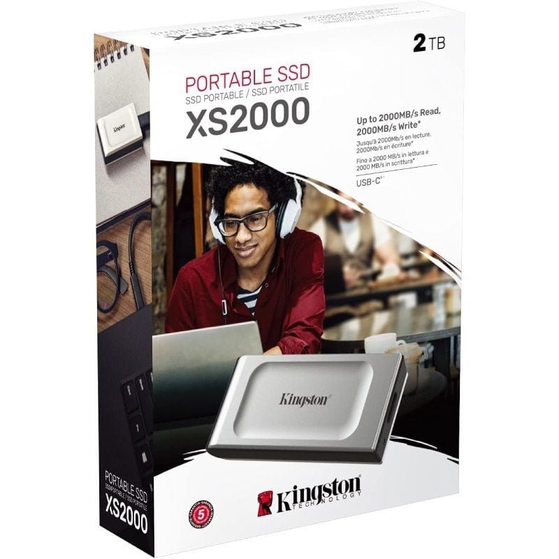Disco Externo SSD Kingston SXS2000 2TB/ USB 3.2/ Plata - изображение 4