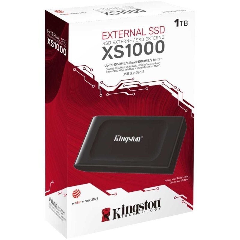 Disco Externo SSD Kingston XS1000 1TB/ USB 3.2/ Negro - изображение 3