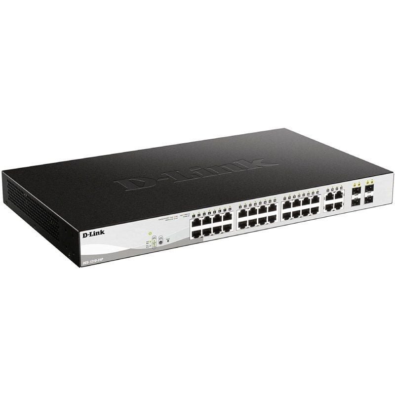 Switch Gestionado D-Link DGS-1210-24P 24 Puertos/ RJ-45 10/100/1000/ PoE/ SFP - изображение 2