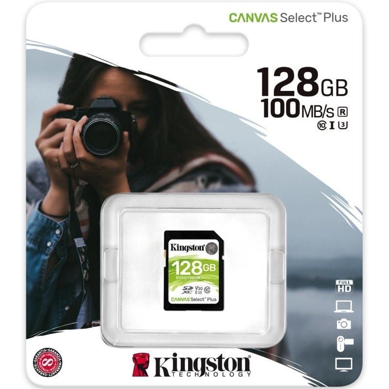 Tarjeta de Memoria Kingston CANVAS Select Plus 128GB SD XC/ Clase 10/ 100MBs - изображение 3