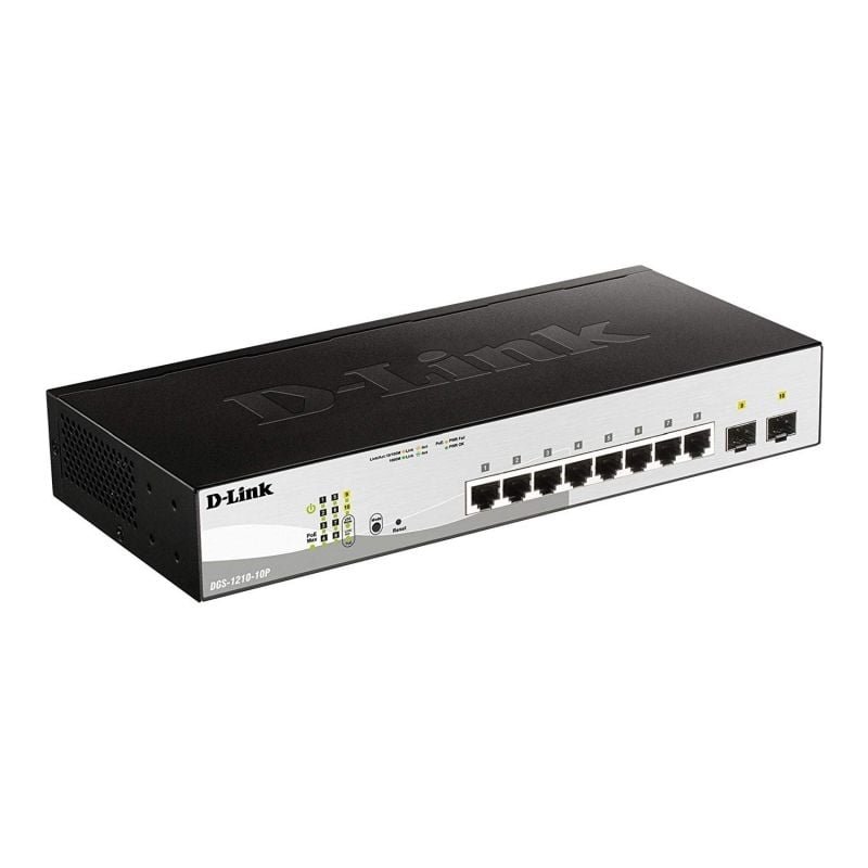Switch D-Link DGS-1210-10P 10 Puertos/ RJ-45 Gigabit 10/100/1000 PoE/ SFP - изображение 2