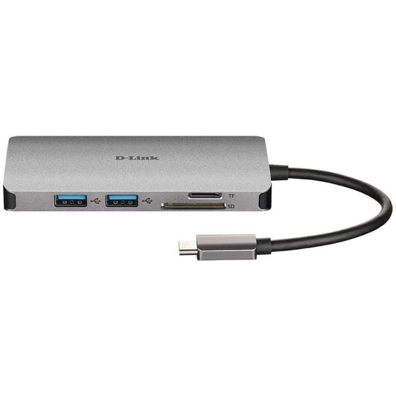 Docking USB Tipo-C D-Link DUB-M810/ 3xUSB/ 1xUSB Tipo-C/ 1xThunderbolt/ 1xHDMI/ 1xRJ45/ 1xLector tarjetas/ Gris - изображение 2