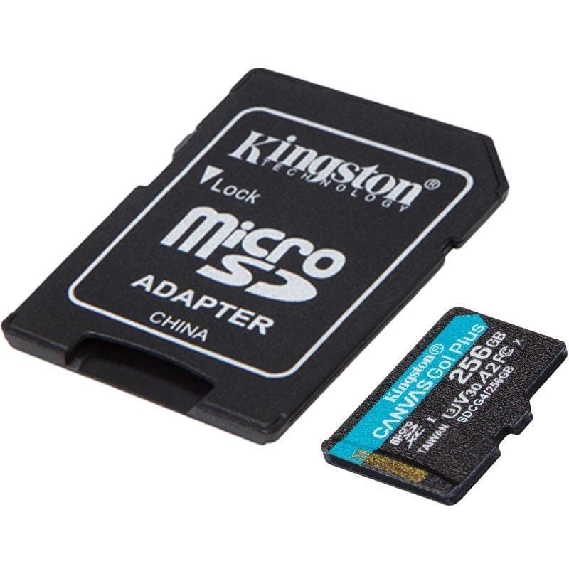 Tarjeta de Memoria Kingston CANVAS Go! Plus 256GB microSD XC con Adaptador/ Clase 10/ 200MBs - изображение 2