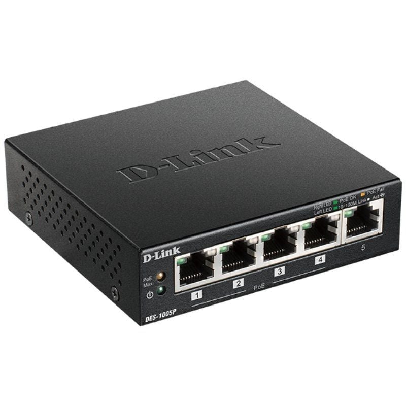 Switch D-Link DES-1005P 5 Puertos/ RJ45 10/100Mbps PoE - изображение 2