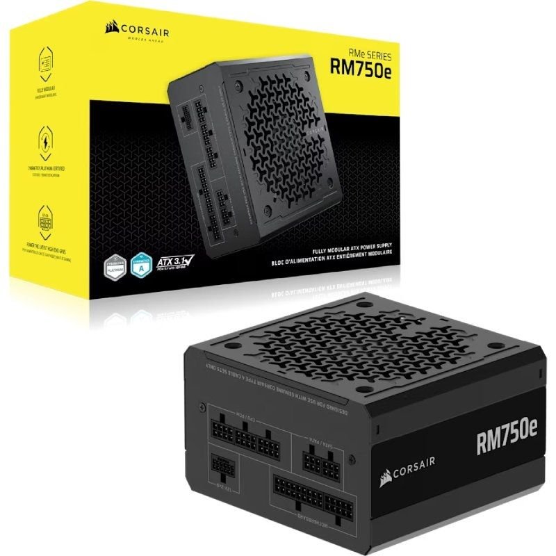 Fuente de Alimentación Corsair RM750e/ 750W/ Ventilador 12cm/ Cybenetics Gold - изображение 5