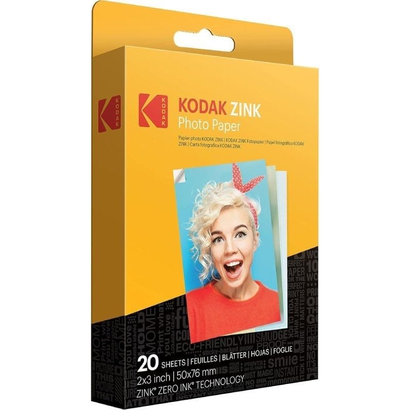 Papel Fotográfico para Cámara Printomatic y STEP Touch Kodak Zink/ 2"x3"/ 20g/ 20 Hojas - изображение 2