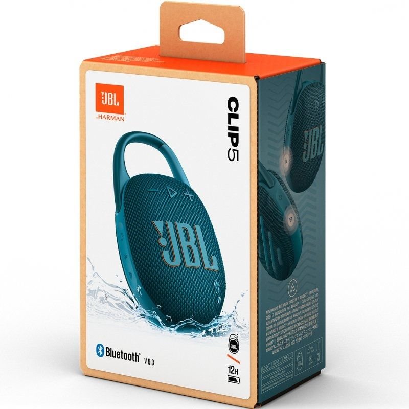 Altavoz con Bluetooth JBL Clip 5/ 7W/ 1.0/ Azul