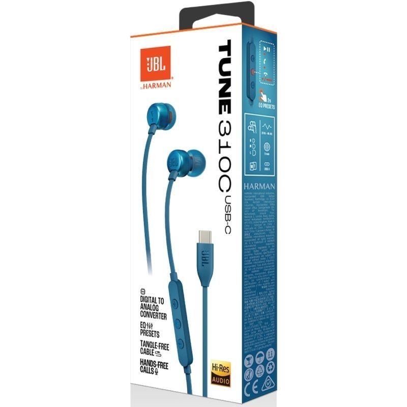 Auriculares Intrauditivos JBL Tune 310C/ con Micrófono/ Azules - изображение 5