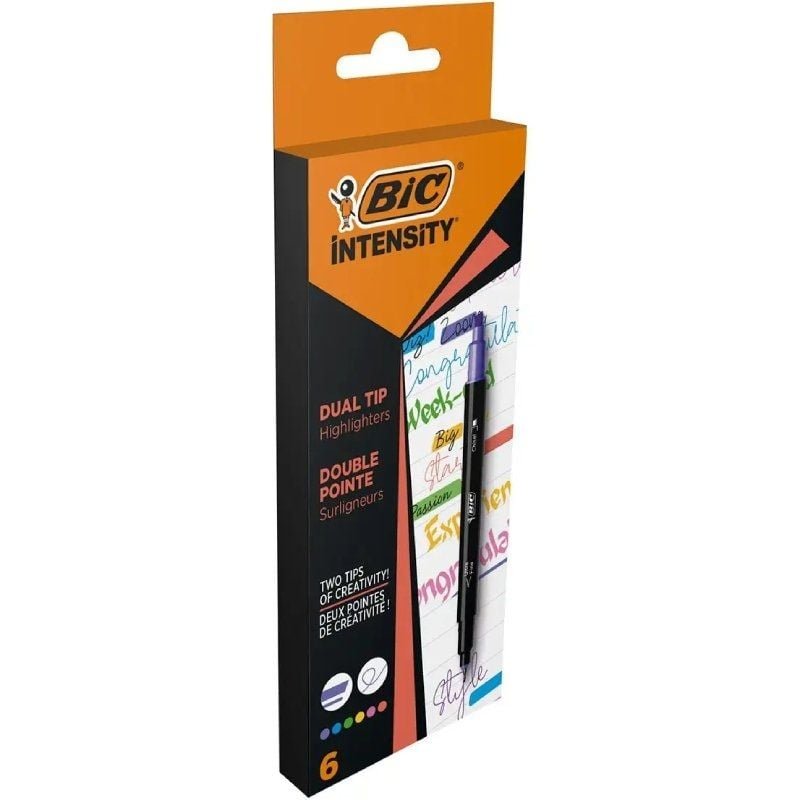 Marcadores Punta Biselada y Punta Fina Bic Intensity Dual Tip 503828/ Colores Surtidos - изображение 2