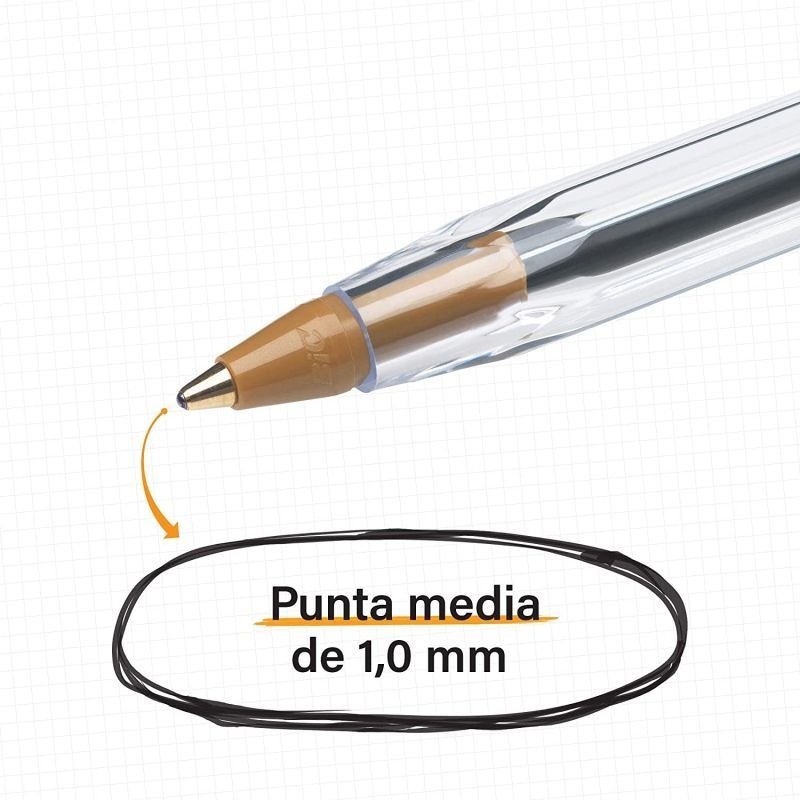 Bolígrafo de Tinta de Aceite Bic Cristal Original 516344/ 5 unidades/ Azul - изображение 3