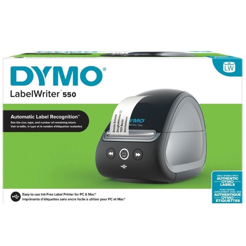 Impresora de Etiquetas Dymo LabelWriter 550/ Térmica/ USB/ Negra - изображение 2