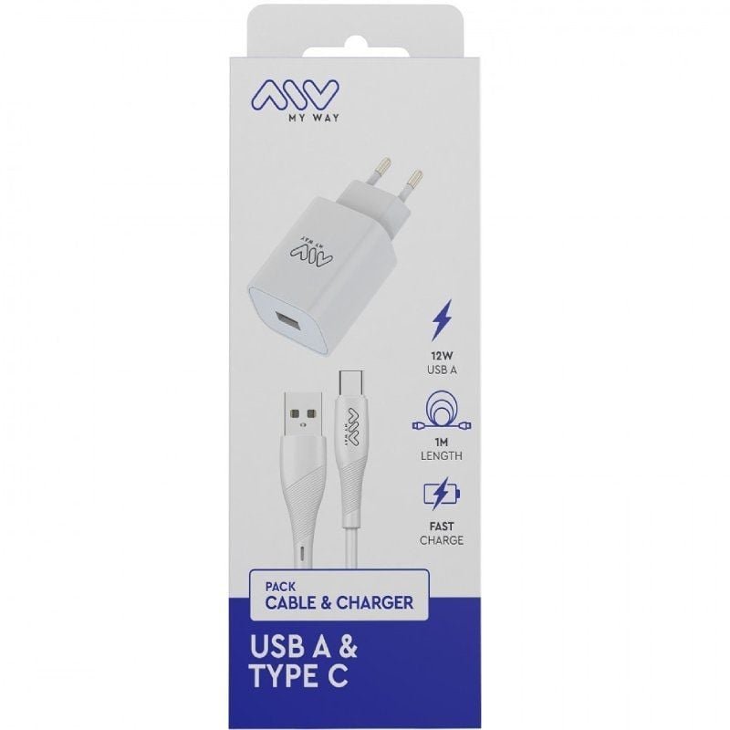 Cargador de Pared Myway MYWEPAK0002/ 1xUSB + Cable USB Tipo-C/ 15W - изображение 3