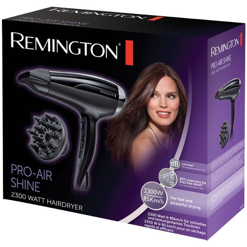 Secador Remington Pro-Air Shine 2300W/ Iónico/ Negro - изображение 2