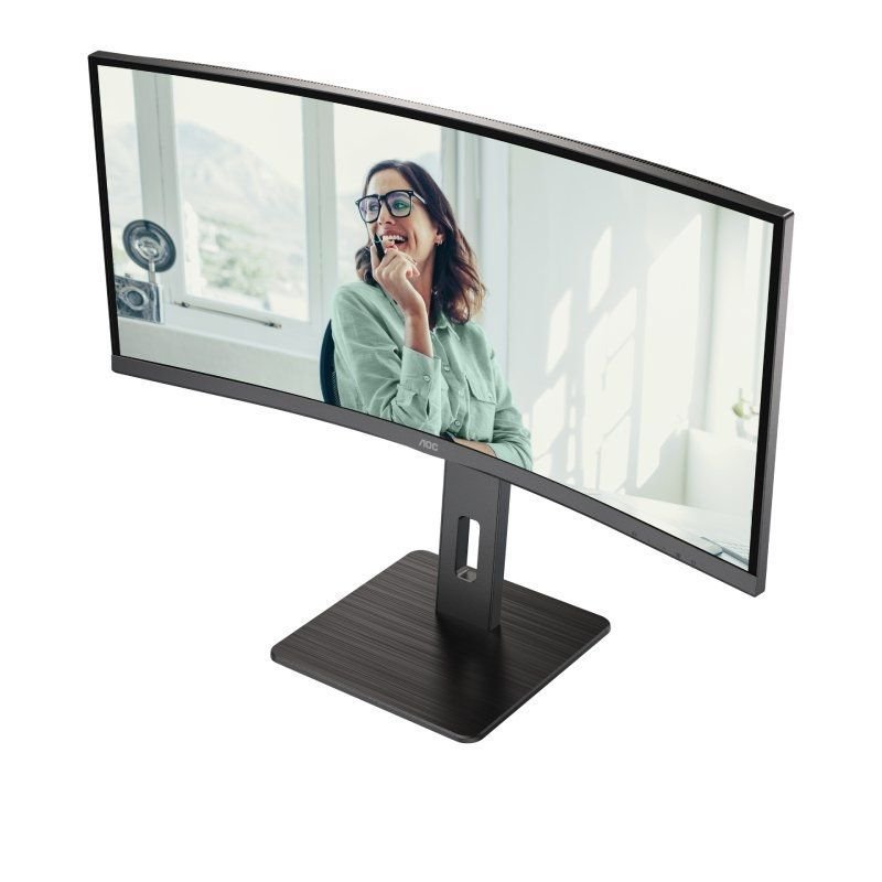 Monitor Profesional Curvo AOC CU34P3CV 34"/ WQHD/ Multimedia/ Regulable en altura/ Negro - изображение 2
