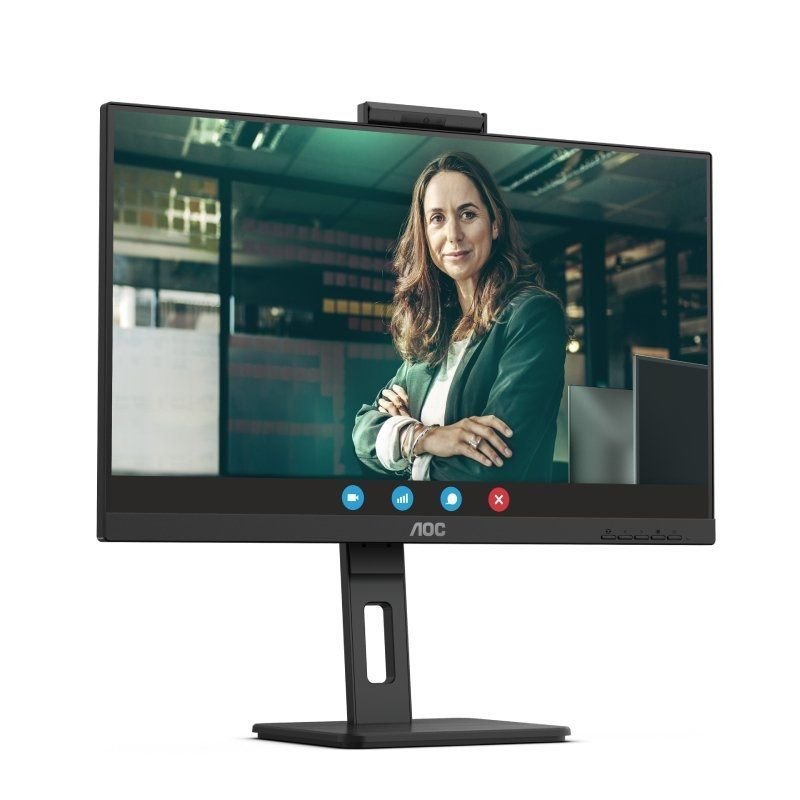 Monitor Profesional AOC 24P3CW 23.8"/ Full HD/ Webcam/ Multimedia/ Regulable en altura/ Negro - изображение 2