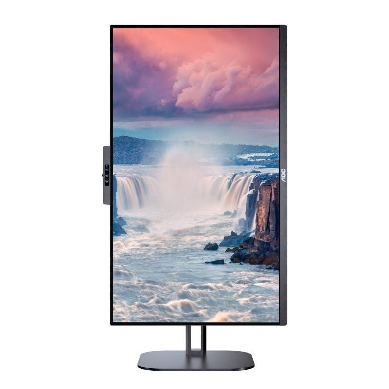 Monitor Profesional AOC 24V5CW/BK 23.8"/ Full HD/ Webcam/ Multimedia/ Regulable en altura/ Negro - изображение 3