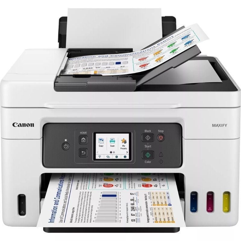 Multifunción Recargable Canon MAXIFY GX4050 MegaTank WiFi/ Fax/ Dúplex/ Blanca - изображение 3