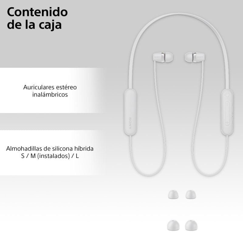 Auriculares Inalámbrico Intrauditivos Sony WI-C100/ con Micrófono/ Bluetooth/ Blancos - изображение 5