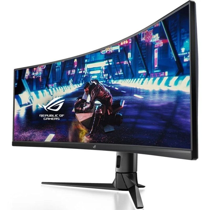 Monitor Gaming Ultrapanorámico Curvo Asus Rog Strix XG49VQ 49"/ Dual FHD/ 4ms/ 144Hz/ VA/ Multimedia/ Negro - изображение 2