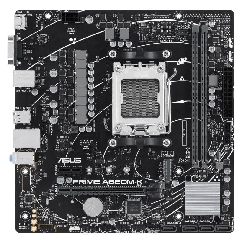 Placa Base Asus Prime A620M-K Socket AM5/ Micro ATX - изображение 2