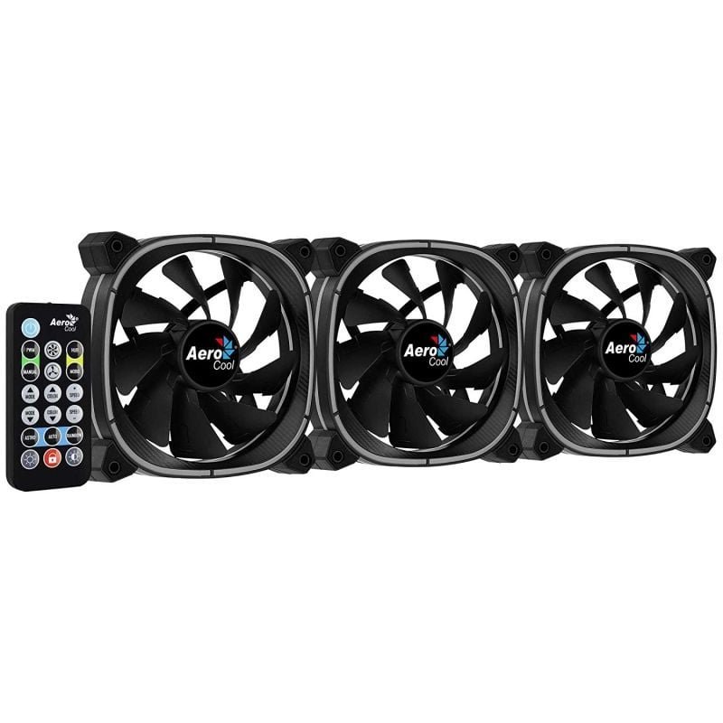 Pack 3 Ventiladores Aerocool Astro 12 Pro/ 12cm + H66F HUB + Mando a Distancia - изображение 3