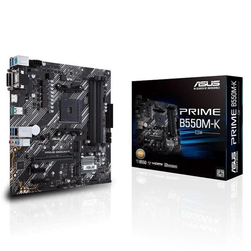 Placa Base Asus Prime B550M-K Socket AM4/ DDR4/ PCIe 4.0/ Micro ATX