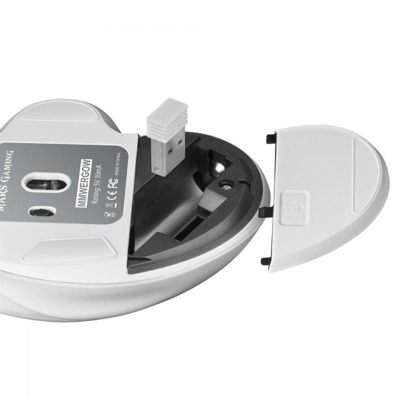 Ratón Gaming Inalámbrico Mars Gaming MMWERGO/ Hasta 3200 DPI/ Blanco - изображение 5