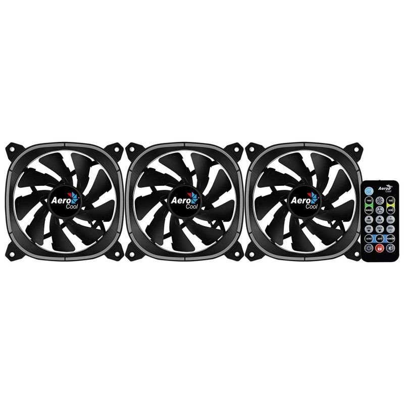 Pack 3 Ventiladores Aerocool Astro 12 Pro/ 12cm + H66F HUB + Mando a Distancia - изображение 4