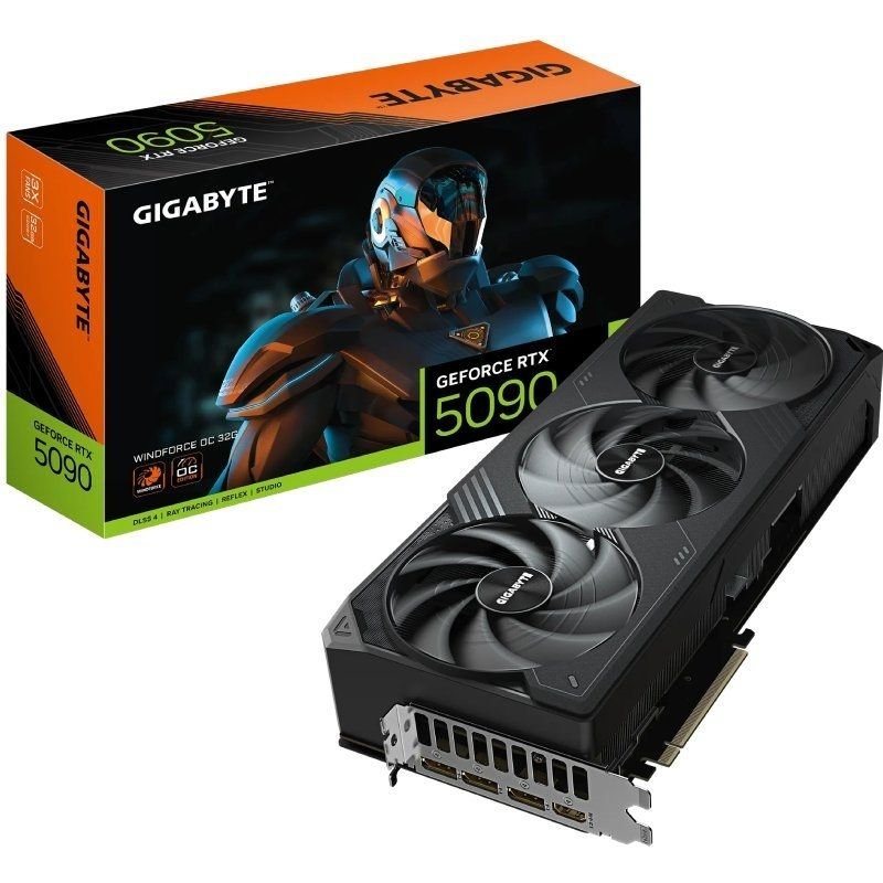 Tarjeta Gráfica Gigabyte GeForce RTX 5090 WindForce OC/ 32GB GDDR7